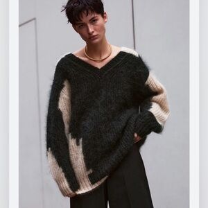 COS Mohair Oversized V-neck Sweater
